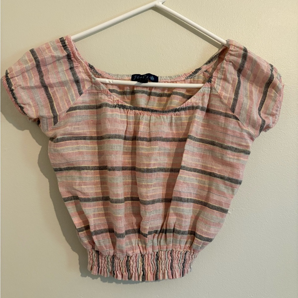 Joel’s Pink Striped Women's Top